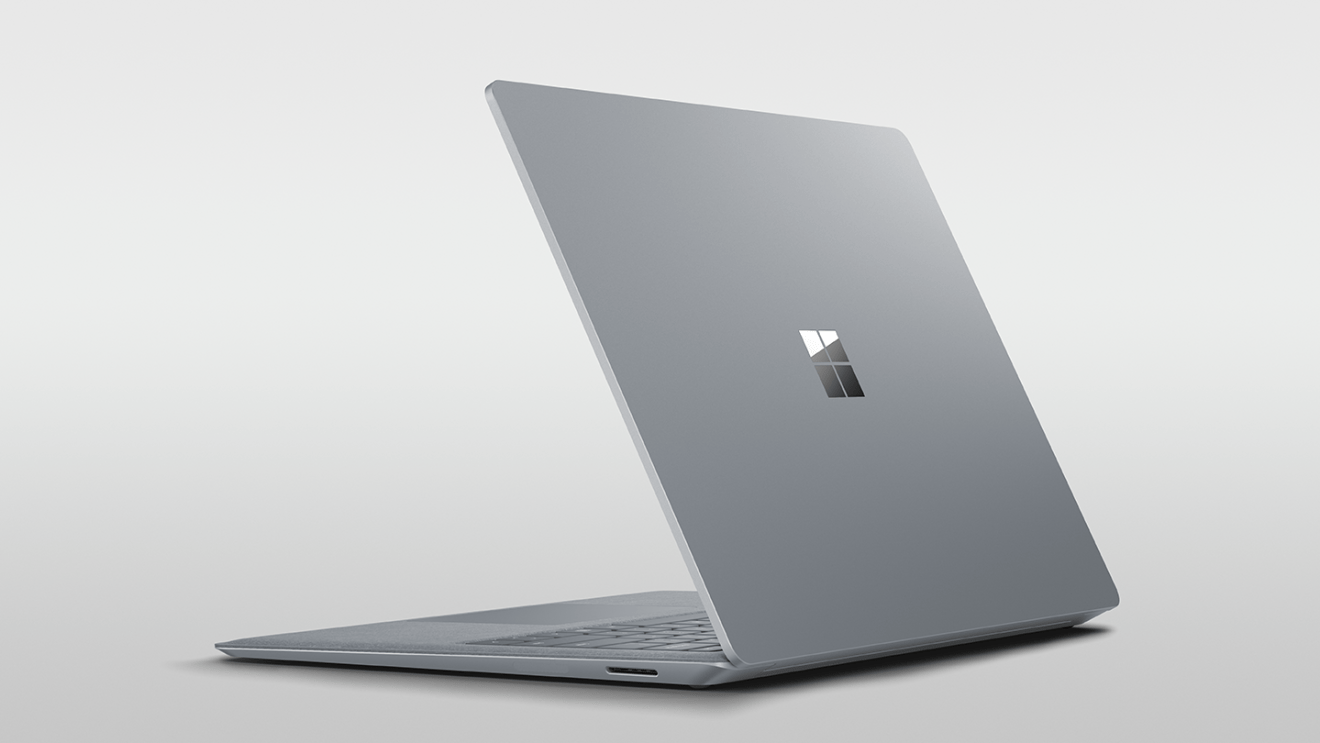 Vista trasera de la computadora portátil Microsoft Surface